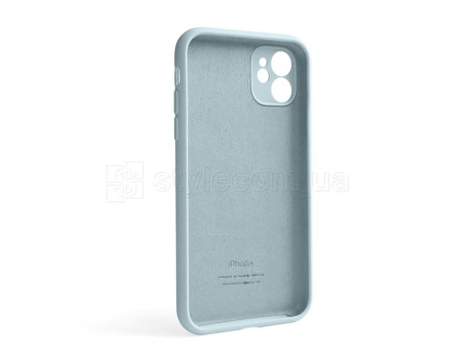 Чохол Full Silicone Case для Apple iPhone 12 sky blue (58) закрита камера (без логотипу) TPS-2710000254775