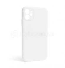 Чохол Full Silicone Case для Apple iPhone 12 white (09) закрита камера (без логотипу)