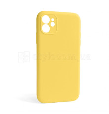 Чохол Full Silicone Case для Apple iPhone 12 yellow (04) закрита камера (без логотипу)