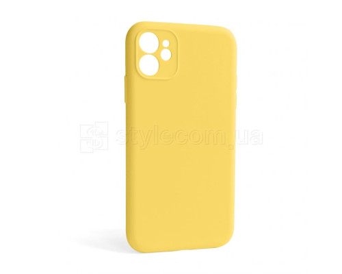 Чохол Full Silicone Case для Apple iPhone 12 yellow (04) закрита камера (без логотипу) TPS-2710000255260