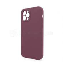 Чохол Full Silicone Case для Apple iPhone 12 Pro maroon (42) закрита камера (без логотипу)