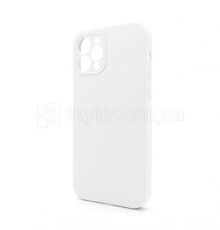 Чохол Full Silicone Case для Apple iPhone 12 Pro white (09) закрита камера (без логотипу)