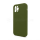 Чохол Full Silicone Case для Apple iPhone 12 Pro army green (45) закрита камера (без логотипу) TPS-2710000255406