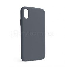 Чохол Full Silicone Case для Apple iPhone X, Xs dark grey (15) (без логотипу) TPS-2710000257257