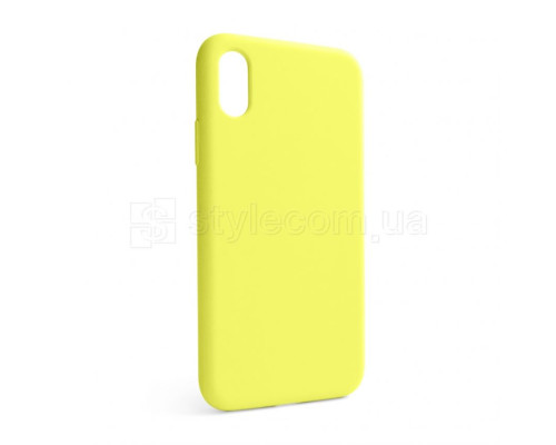 Чохол Full Silicone Case для Apple iPhone X, Xs flash lime (41) (без логотипу) TPS-2710000257295