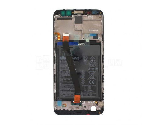 Дисплей (LCD) для Huawei Mate 10 Lite 02351QCY з тачскріном та рамкою black Service Original Full (buzzer+speaker+mic+flats)