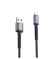 Кабель USB XO NB215 Intelligent Lightning 2.4A black TPS-2710000259510