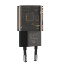 Мережевий зарядний пристрій (адаптер) XO CE05 PD_30W / QC_18W прозорий black