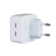 Мережевий зарядний пристрій (адаптер) для Apple iРhone A2246 2xPD / 35W white High Quality carton box TPS-2710000260639