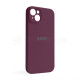 Чохол Full Silicone Case для Apple iPhone 14 Plus maroon (42) закрита камера