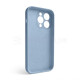 Чохол Full Silicone Case для Apple iPhone 14 Pro light blue (05) закрита камера