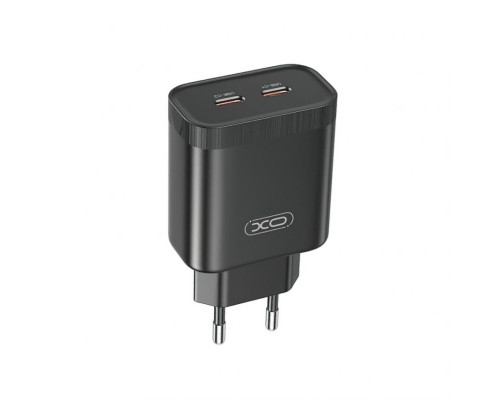 Мережевий зарядний пристрій (адаптер) XO L105 2xPD / 35W black