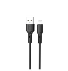 Кабель USB XO NB230 Lightning Quick Charge 2.4A black TPS-2710000262435