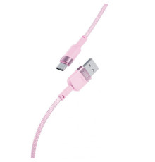 Кабель USB XO NB198 Type-C Quick Charge 2.4A pink