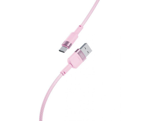 Кабель USB XO NB198 Type-C Quick Charge 2.4A pink TPS-2710000262480