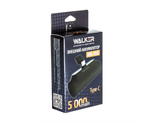 Power Bank WALKER WB-950 5000mAh, вхід/вихід Type-C black TPS-2710000264392