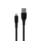 Кабель USB WALKER C595 Lightning black TPS-2710000264897