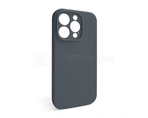 Чохол Full Silicone Case для Apple iPhone 14 Pro dark grey (15) закрита камера