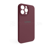 Чохол Full Silicone Case для Apple iPhone 14 Pro Max maroon (42) закрита камера