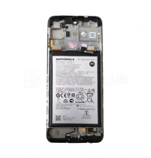 Дисплей (LCD) для Motorola XT2135-2, XT2135, Moto G40 Fusion, Moto G60 5D68C18560 з тачскріном та рамкою (IPS) black Service Original (battery + vibro, знятий) TPS-2710000267058