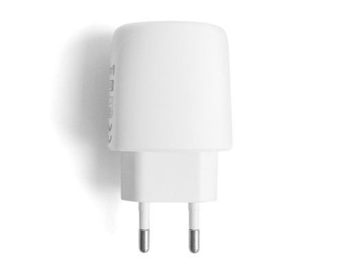 Мережевий зарядний пристрій (адаптер) 2в1 XO L112 1USB / QC3.0 / 18W + Data Cabel USB to Lightning white