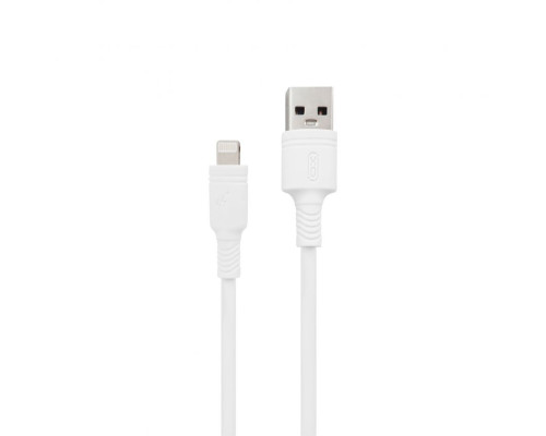 Мережевий зарядний пристрій (адаптер) 2в1 XO L112 1USB / QC3.0 / 18W + Data Cabel USB to Lightning white