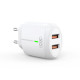 Мережевий зарядний пристрій (адаптер) 2в1 XO L111 2USB / 2.4A + Data Cabel USB to Lightning white