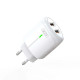 Мережевий зарядний пристрій (адаптер) 2в1 XO L111 2USB / 2.4A + Data Cabel USB to Type-C white