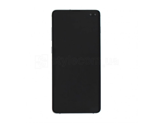 Дисплей (LCD) для Samsung Galaxy S10 Plus/G975 (2019) з тачскріном та рамкою white Service Original (PN:GH82-18849B) TPS-2710000268444