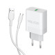 Мережевий зарядний пристрій (адаптер) 2в1 WALKER WH-35 1USB / QC3.0 / 3A / 15W + Micro white TPS-2710000268680