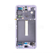 Дисплей (LCD) для Samsung Galaxy S21 FE/G990 (2022) з тачскріном та рамкою violet Service Original (PN:GH82-26420D)