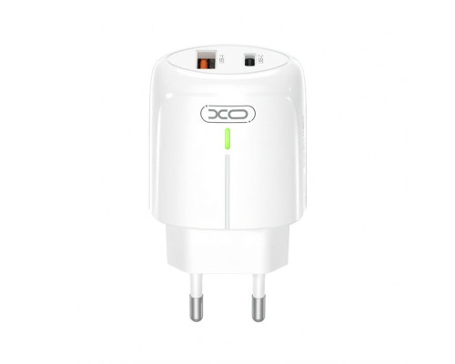 Мережевий зарядний пристрій (адаптер) XO L114 PD_20W / QC_18W white TPS-2710000269595 2710000269595