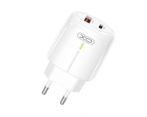 Мережевий зарядний пристрій (адаптер) XO L114 PD_20W / QC_18W white TPS-2710000269595 2710000269595