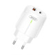 Мережевий зарядний пристрій (адаптер) XO L114 PD_20W / QC_18W white TPS-2710000269595 2710000269595