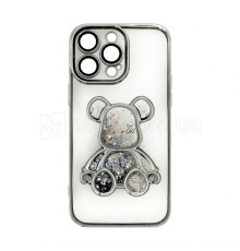 Чохол з ведмедиком для Apple iPhone 14 Pro Max silver