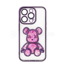 Чохол з ведмедиком для Apple iPhone 14 Pro violet