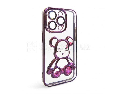 Чохол з ведмедиком для Apple iPhone 14 Pro violet