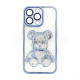 Чохол з ведмедиком для Apple iPhone 13 Pro blue