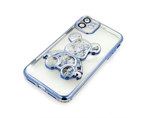 Чохол з ведмедиком для Apple iPhone 11 blue