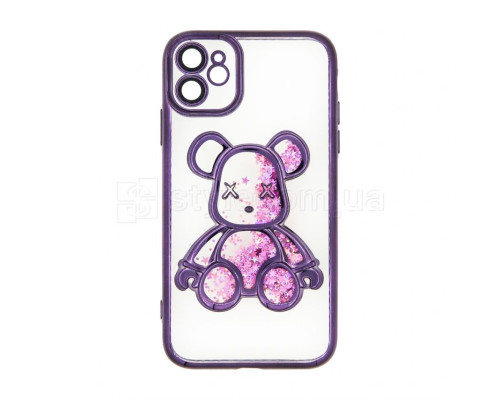 Чохол з ведмедиком для Apple iPhone 11 violet