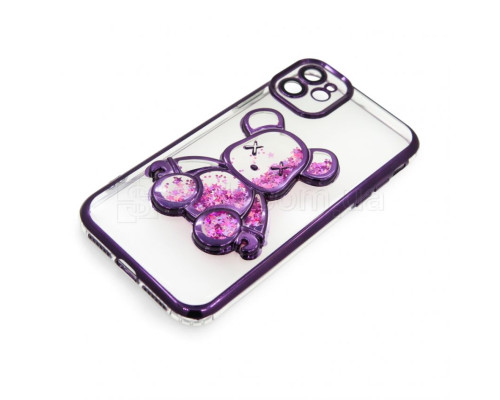 Чохол з ведмедиком для Apple iPhone 11 violet