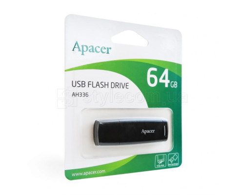 Флеш-пам'ять USB Apacer AH336 64GB black (AP64GAH336B-1)