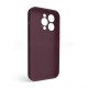 Чохол Full Silicone Case для Apple iPhone 14 Pro maroon (42) закрита камера