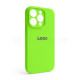 Чохол Full Silicone Case для Apple iPhone 14 Pro shiny green (40) закрита камера