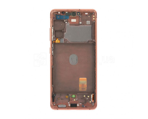 Дисплей (LCD) для Samsung Galaxy S20 FE/G780 (2020) з тачскріном та рамкою orange Service Original (PN:GH82-24219F, GH82-24220F) TPS-2710000277163