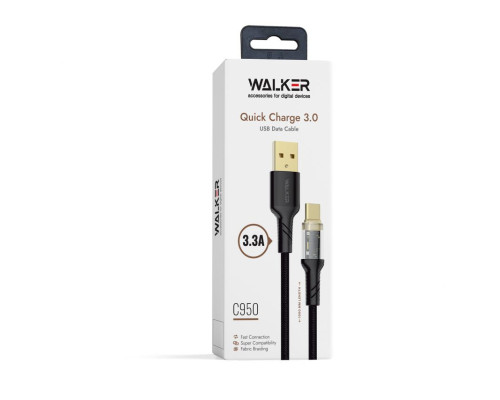 Кабель USB WALKER C950 Lightning black