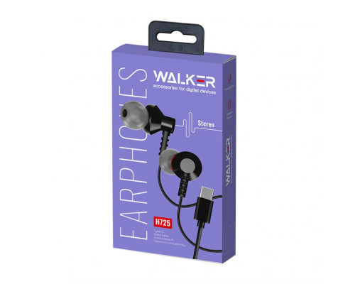 Навушники WALKER H725 з роз'ємом Type-C black TPS-2710000277712