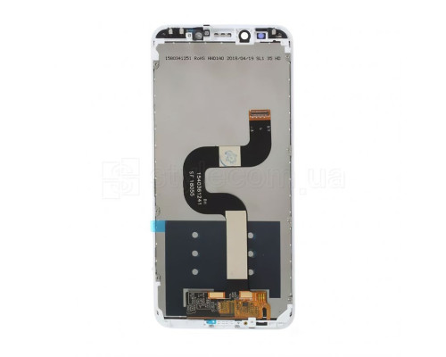 Дисплей (LCD) для Xiaomi Mi A2, Mi 6X з тачскріном та рамкою white Original Quality TPS-2710000279198