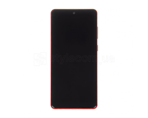 Дисплей (LCD) для Samsung Galaxy Note 10 Lite/N770 (2020) з тачскріном та рамкою red Service Original (PN:GH82-22055C, GH82-22192C, GH82-22193C) TPS-2710000279747