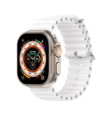 Ремінець для Apple Watch Ultra Ocean Band силіконовий 38/40/41мм L white / білий (2)